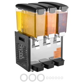 Commercial Beverage Dispenser, 3 Tanks 10 L / 10.6 QT Per Tank Juice Dispenser