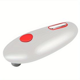 1pc Electric Can Opener, Automatic Safety Can Opener With One Contact, Restaurant Battery Operated Handheld Can Openers (Color: Gray)